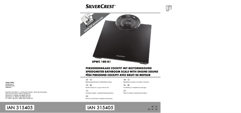 Page 1 de la notice Manuel utilisateur SilverCrest SPWC 180 B1