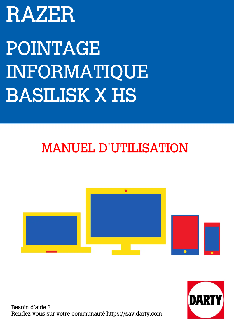 Page n°1 - Manuel utilisateur Razer Basilisk X HS