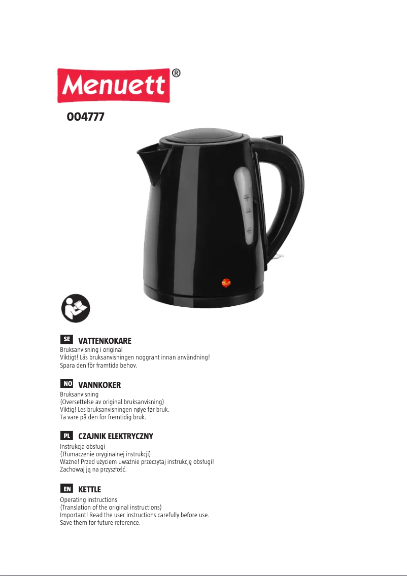 Image de la première page du manuel de l'appareil 004-777