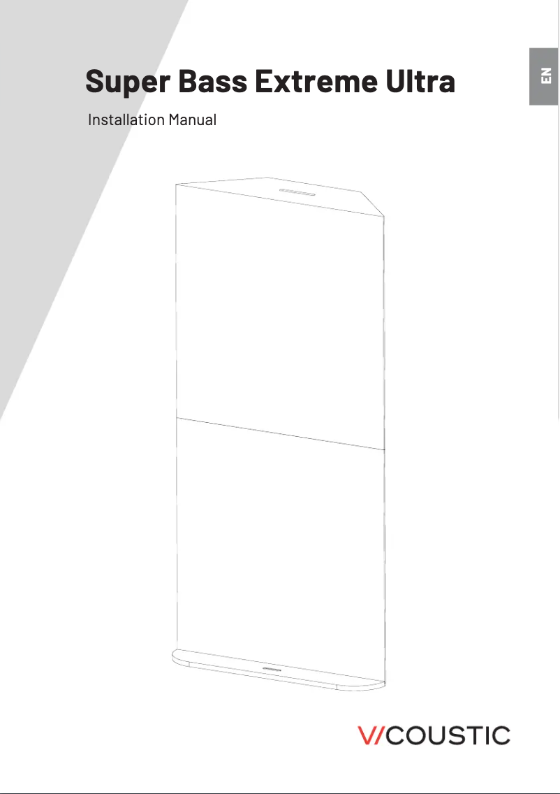 Page 1 de la notice Manuel utilisateur Vicoustic Super Bass Extreme Ultra