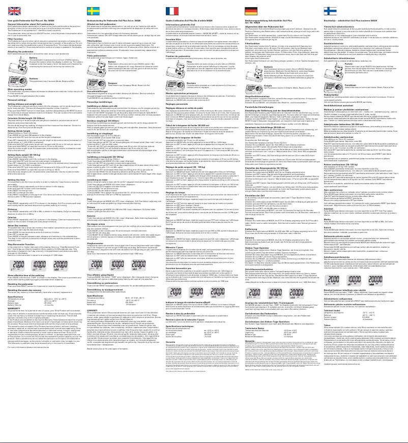 Image de la première page du manuel de l'appareil Ex3 Plus