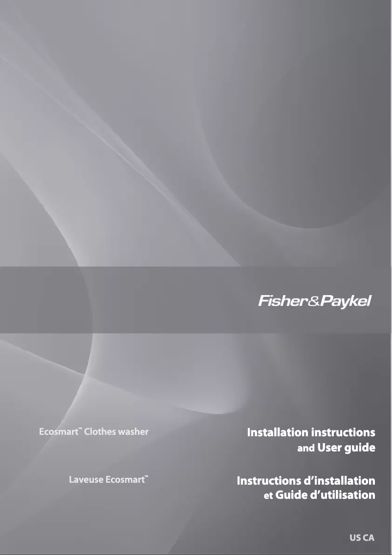 Page n°1 - Manuel utilisateur Fisher & Paykel EcoSmart WA42T26GW1
