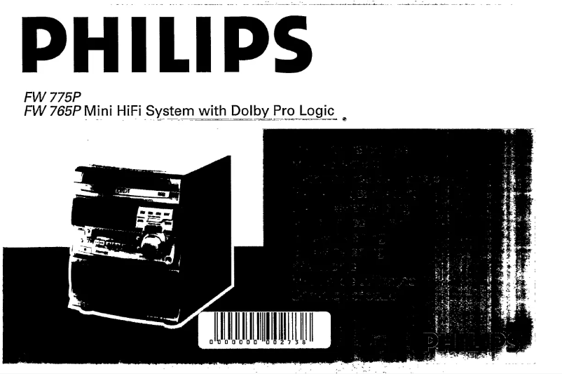 Page 1 of the manual User Manual Philips FW765P
