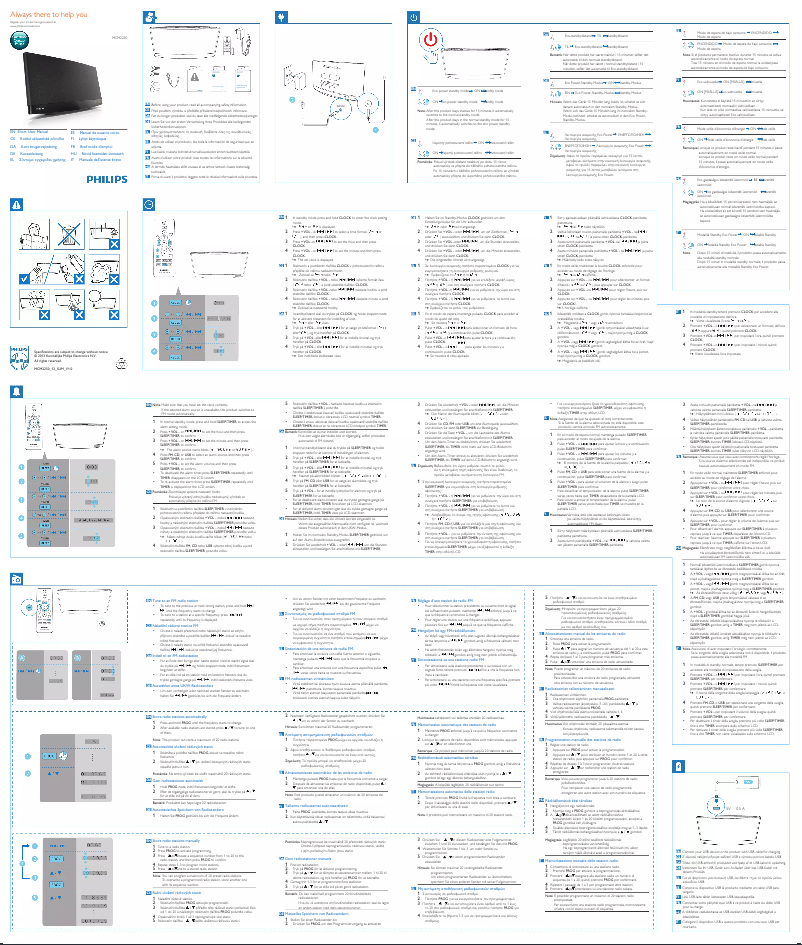 Page 1 de la notice Manuel utilisateur Philips MCM2250