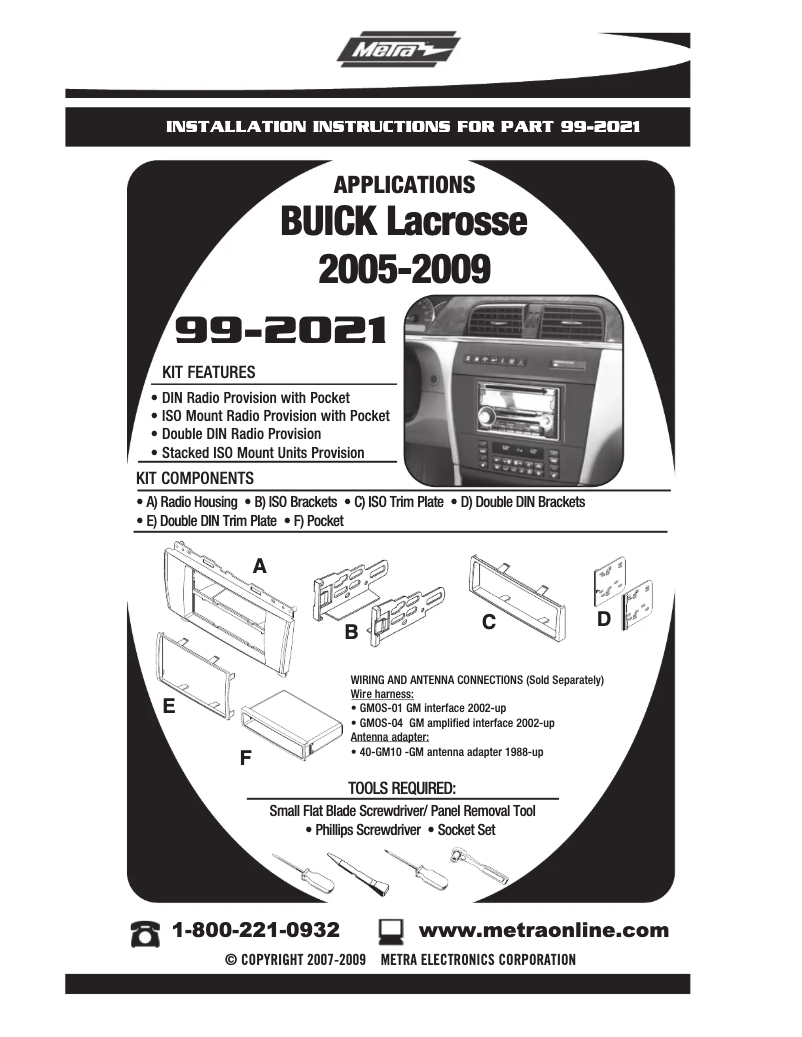Page n°1 - Manuel utilisateur Metra 99-2021
