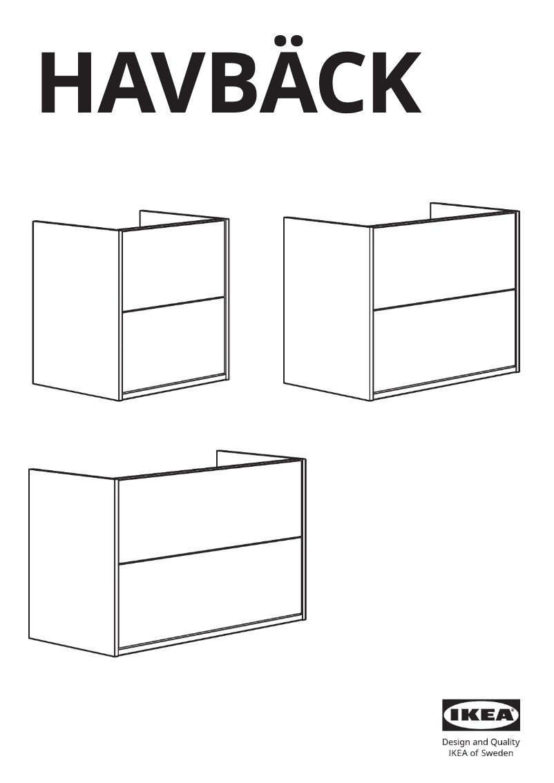 Imagen de la primera página del manual del dispositivo HAVBÄCK 705.350.65