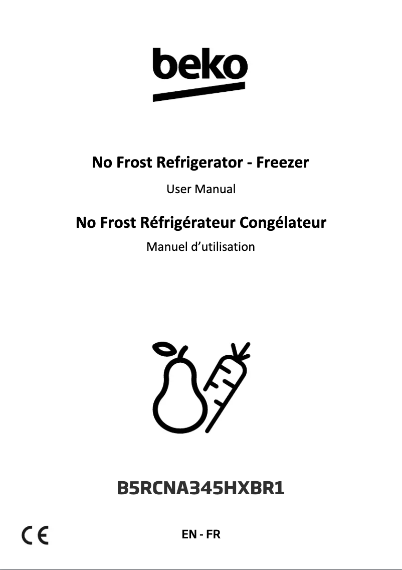 Image de la première page du manuel de l'appareil B5RCNA345HXBR1