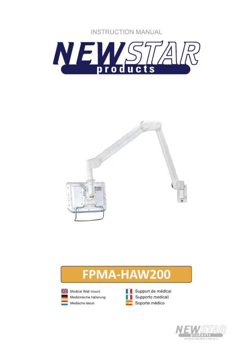 Page n°1 - Manuel utilisateur Newstar FPMA-HAW200