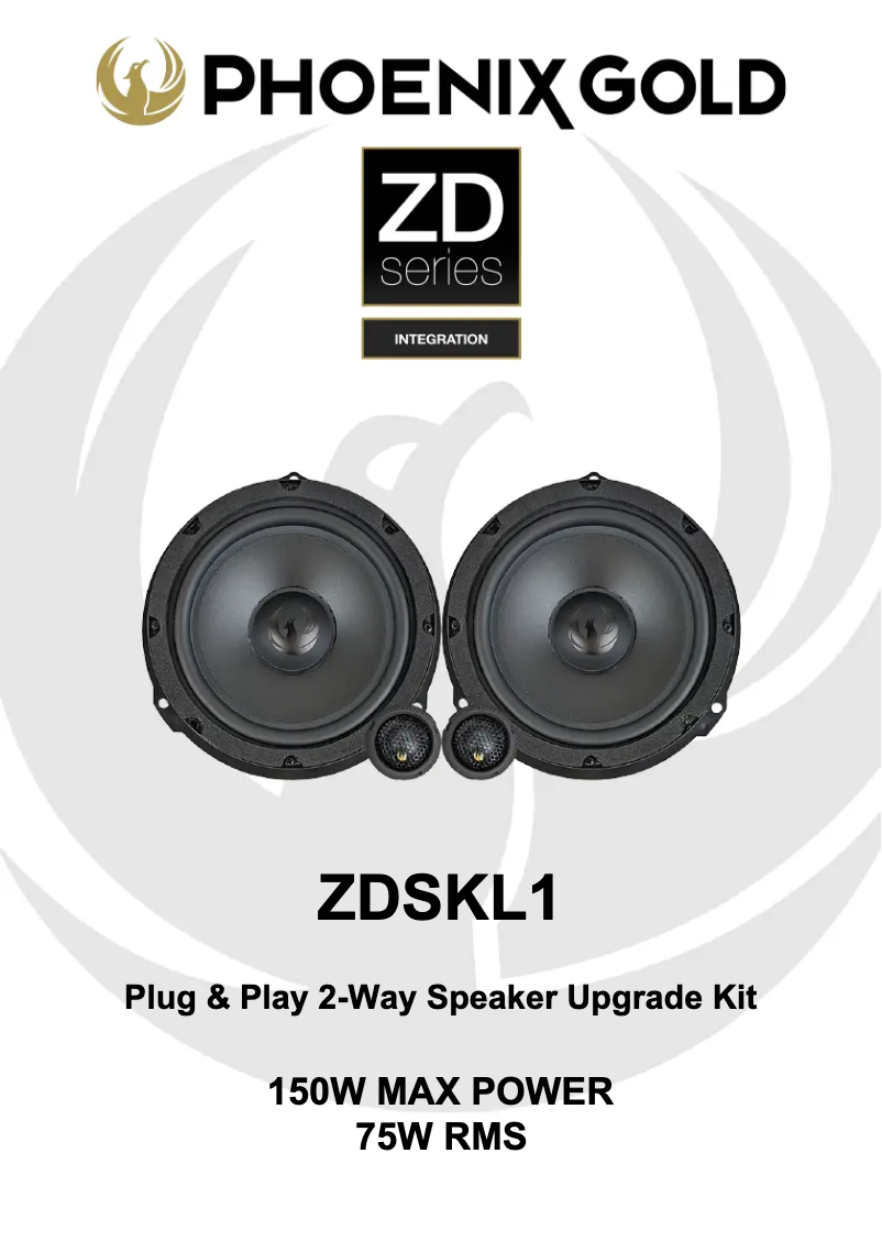 Page 1 de la notice Manuel utilisateur Phoenix Gold ZDSKL1