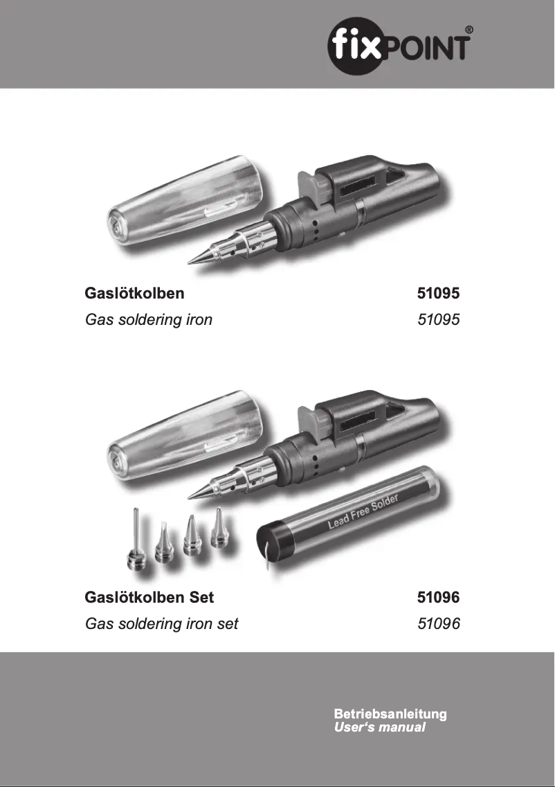 Page n°1 - Manuel utilisateur Fixpoint 51095