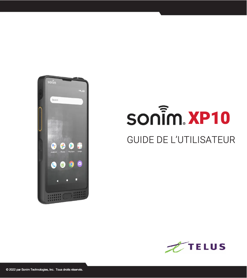 Page 1 de la notice Manuel utilisateur Sonim XP10 (AT&T)