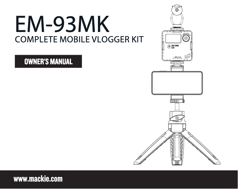 Page n°1 - Manuel utilisateur Mackie EM-93MK