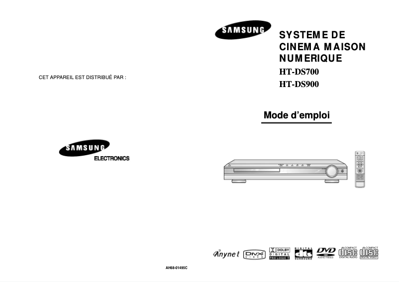 Page 1 de la notice Manuel utilisateur Samsung HT-DS970