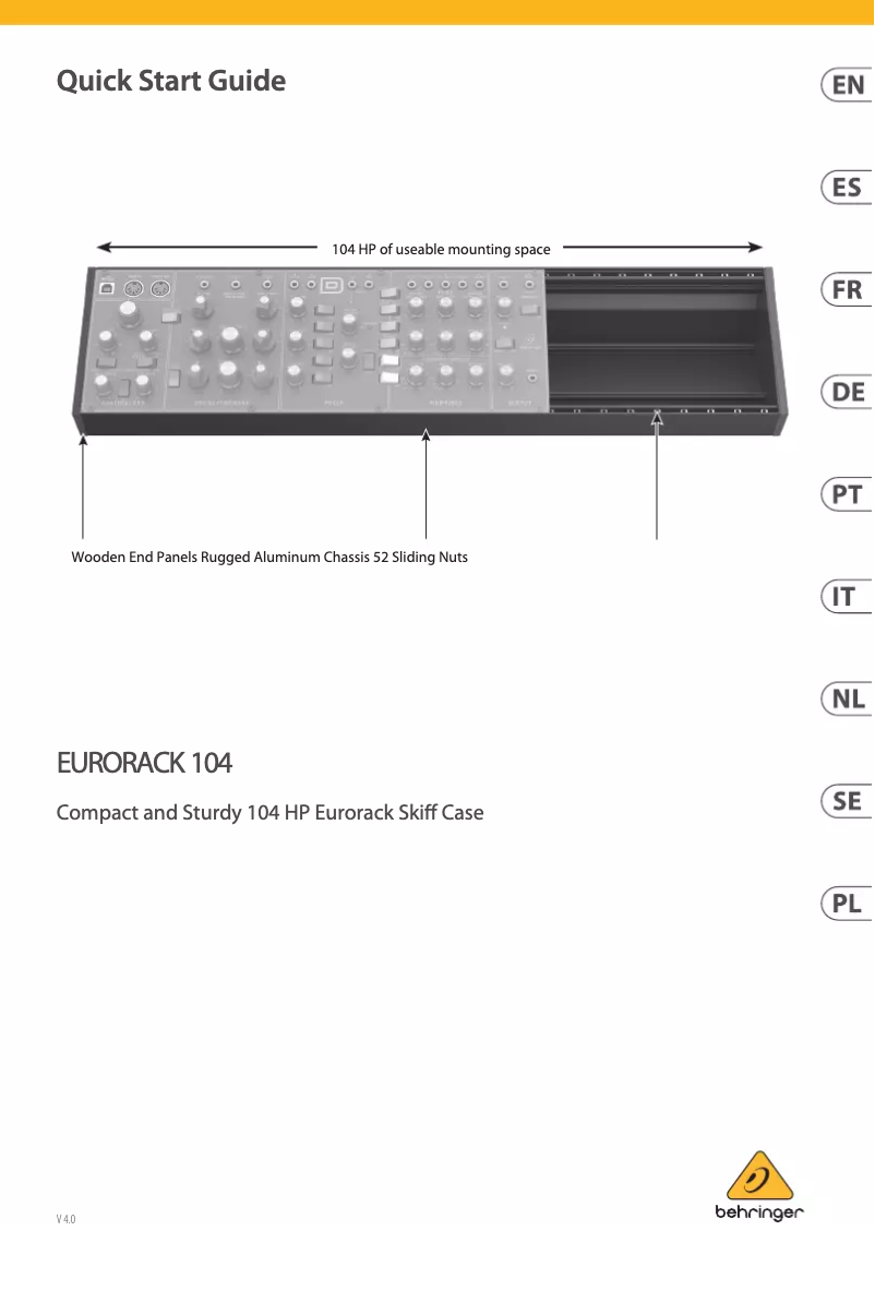 Page 1 de la notice Manuel utilisateur Behringer Eurorack 104