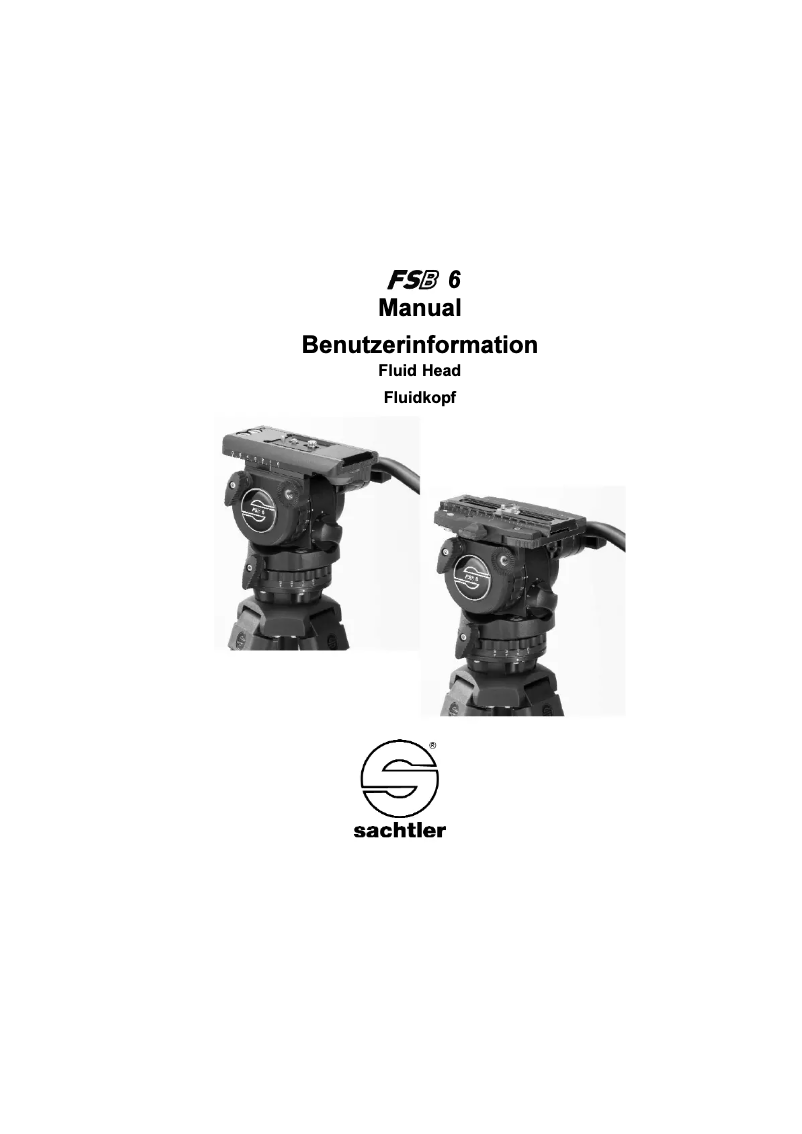 Page n°1 - Manuel utilisateur Sachtler FSB 6