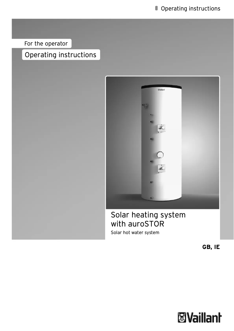 Page n°1 - Manuel utilisateur Vaillant AuroSTOR VIH S GB 310