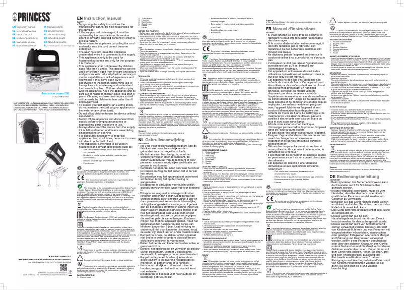 Page 1 de la notice Manuel utilisateur Princess Power 500 222206