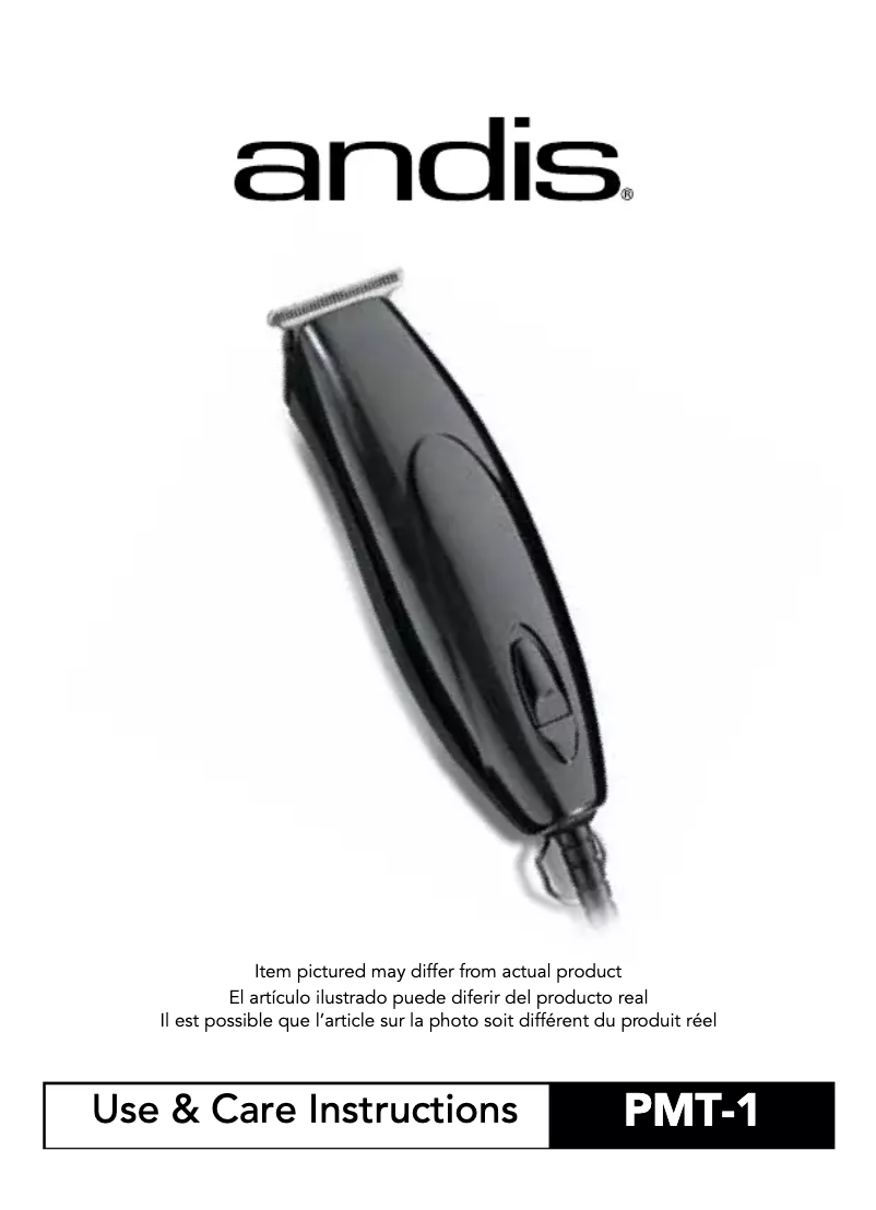 Page n°1 - Manuel utilisateur Andis PMT-1