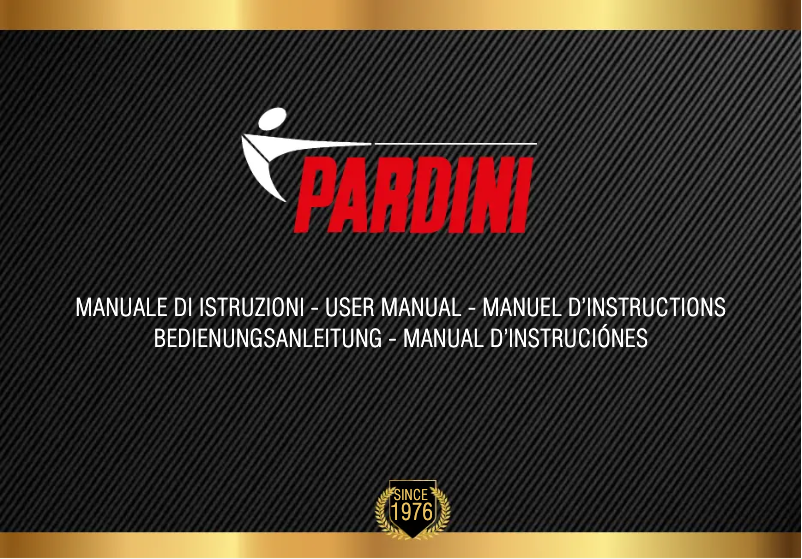 Page n°1 - Manuel utilisateur Pardini GPR1 Pro