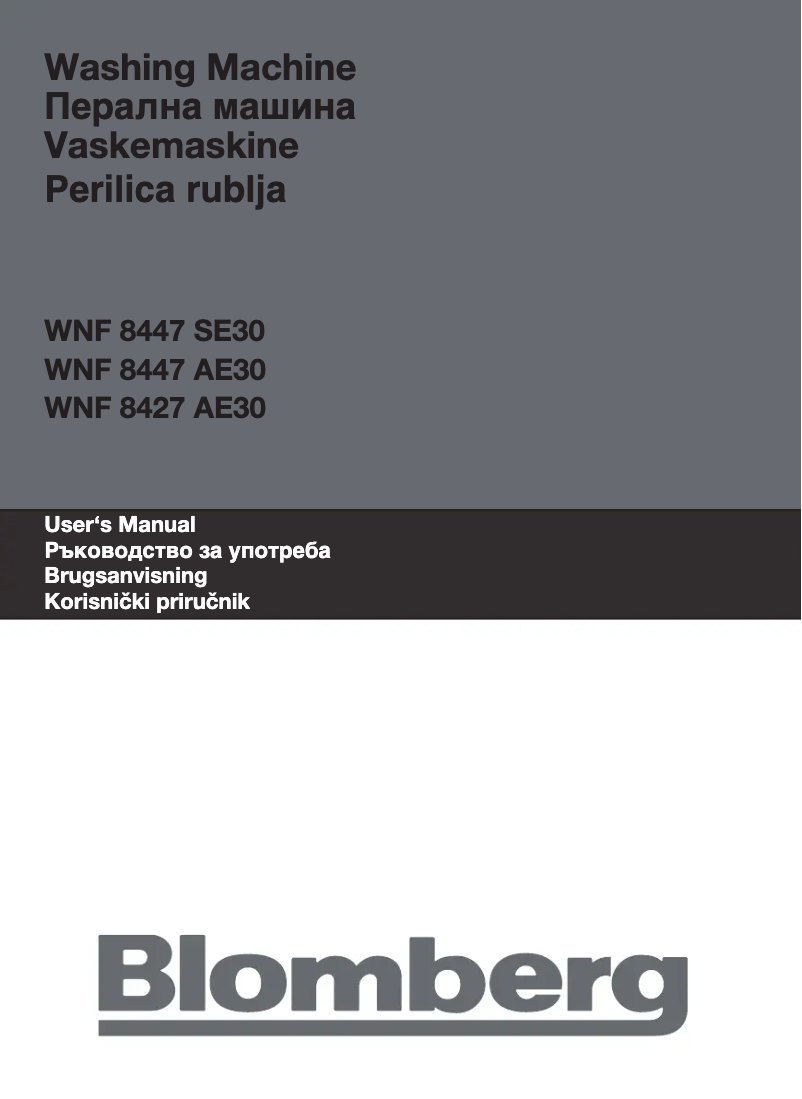 Page n°1 - Manuel utilisateur Blomberg WNF 8427 AE30