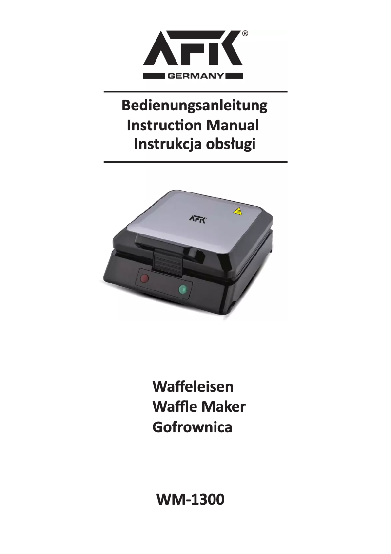 Página 1 del manual Manual de usuario AFK WM-1300