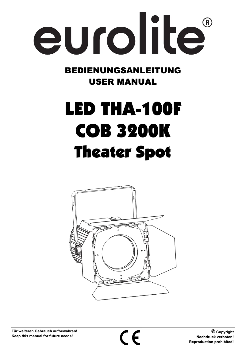 Image de la première page du manuel de l'appareil LED THA-100F