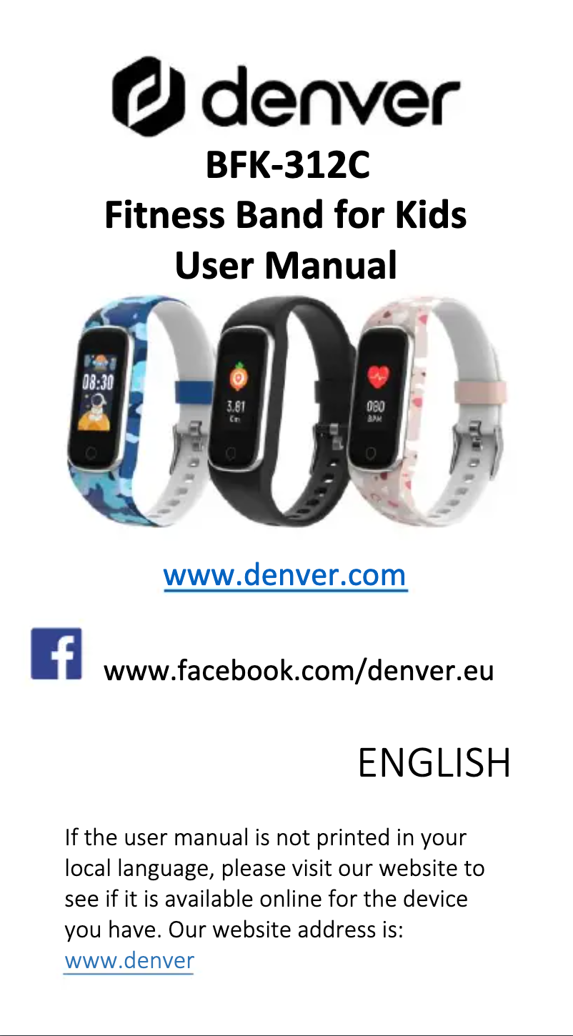 Page 1 de la notice Manuel utilisateur Denver BFK-312