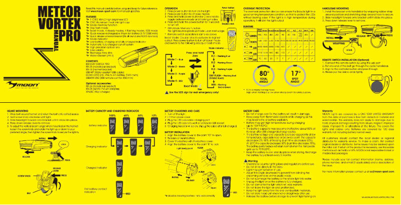 Image de la première page du manuel de l'appareil Meteor Vortex Pro