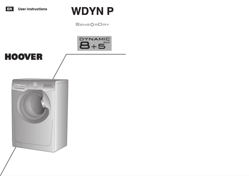 Page 1 de la notice Manuel utilisateur Hoover WDYN 9646P-AUS