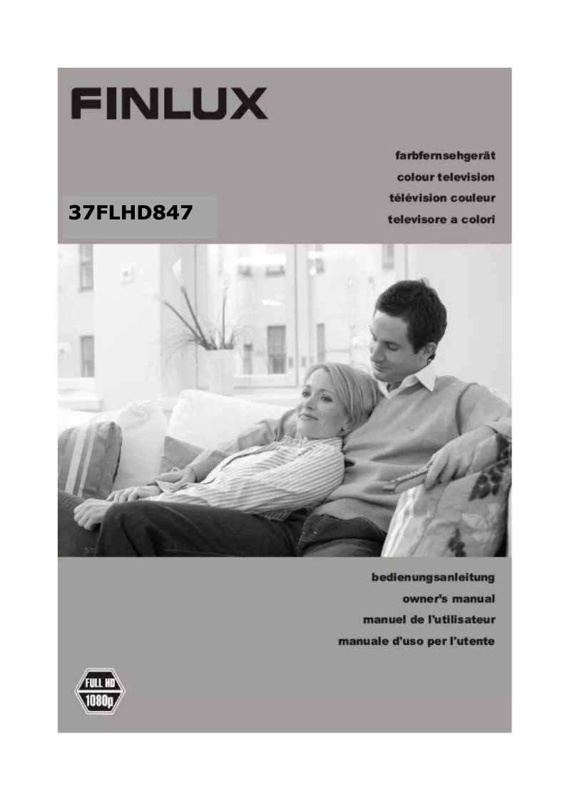 Page n°1 - Manuel utilisateur Finlux 37FLHD847