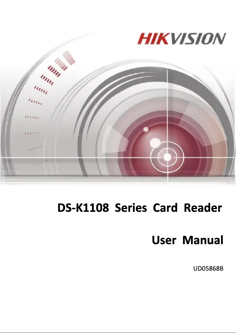 Page n°1 - Manuel utilisateur Hikvision DS-K1108EK