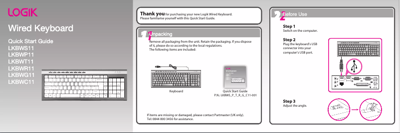 Page 1 of the manual User Manual Logik LKBWP11