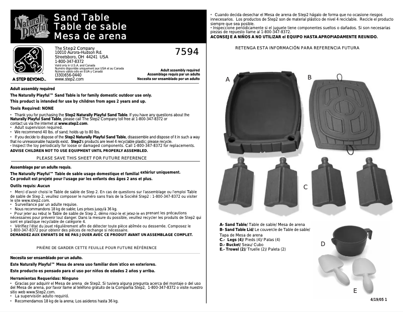 Página 1 del manual Manual de usuario Step2 Naturally Playful 759400