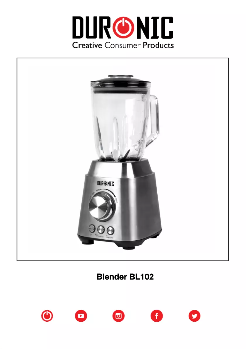 Page 1 de la notice Manuel utilisateur Duronic BL102