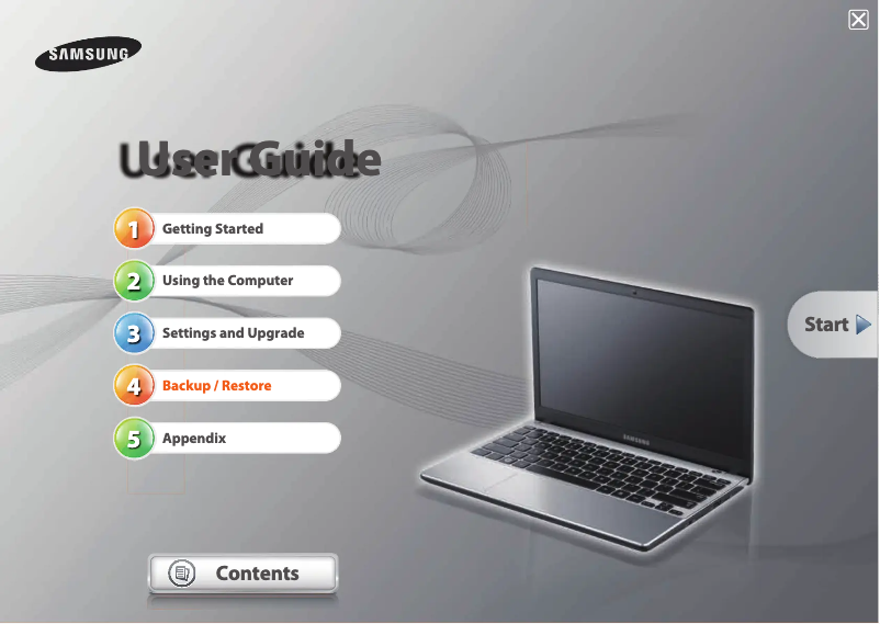 Page 1 de la notice Manuel utilisateur Samsung NP305U1A