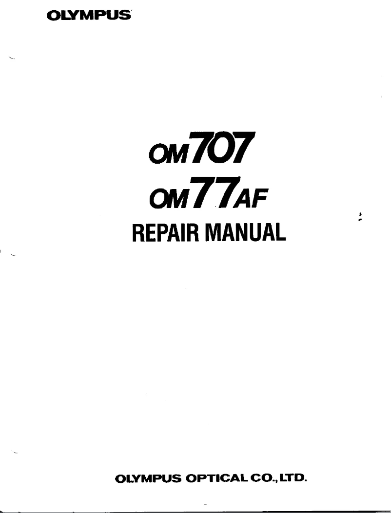 Image de la première page du manuel de l'appareil OM-77 AF