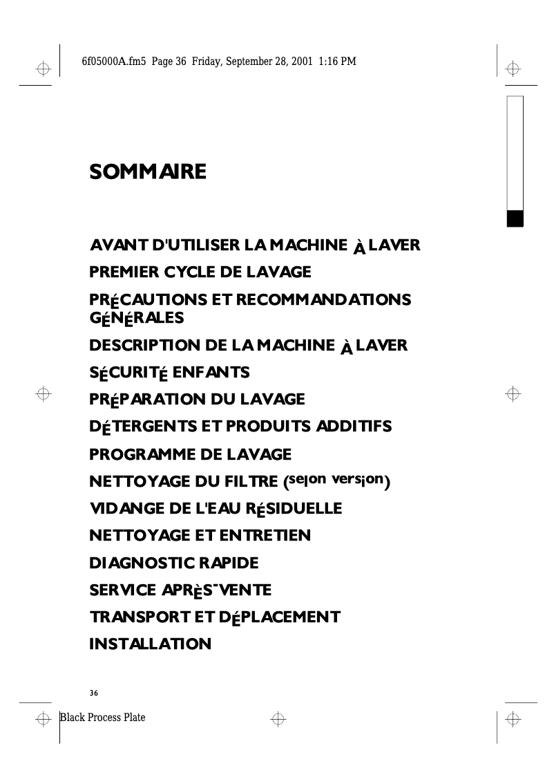 Page 1 de la notice Manuel utilisateur Laden FL 1050