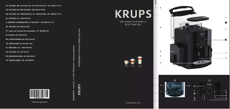 Página 1 del manual Manual de usuario Krups Arabica EA8118
