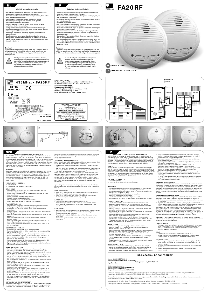 Image de la première page du manuel de l'appareil FA20RF-2