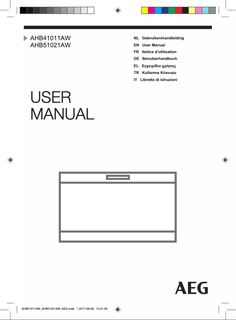 Page n°1 - Manuel utilisateur AEG AHB51021AW