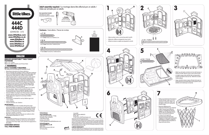 Página 1 del manual Manual de usuario Little Tikes Tikes Town 444D