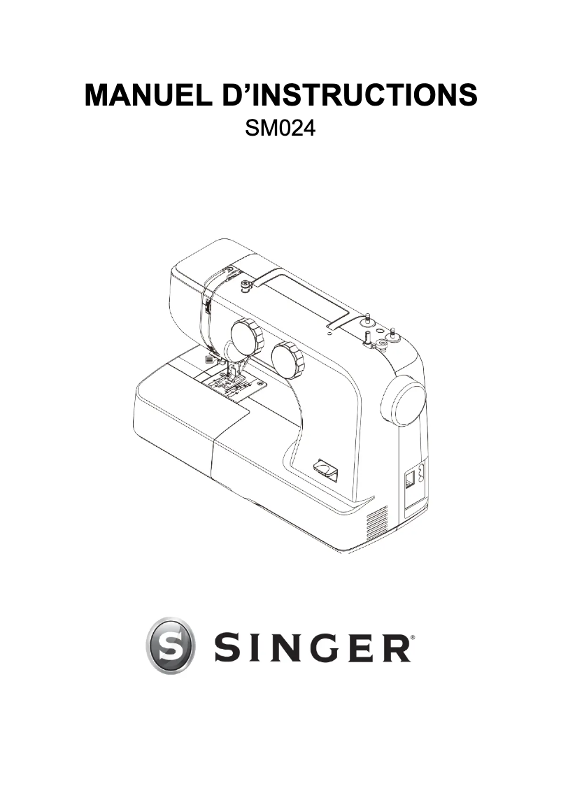 Page n°1 - Manuel utilisateur Singer SM024