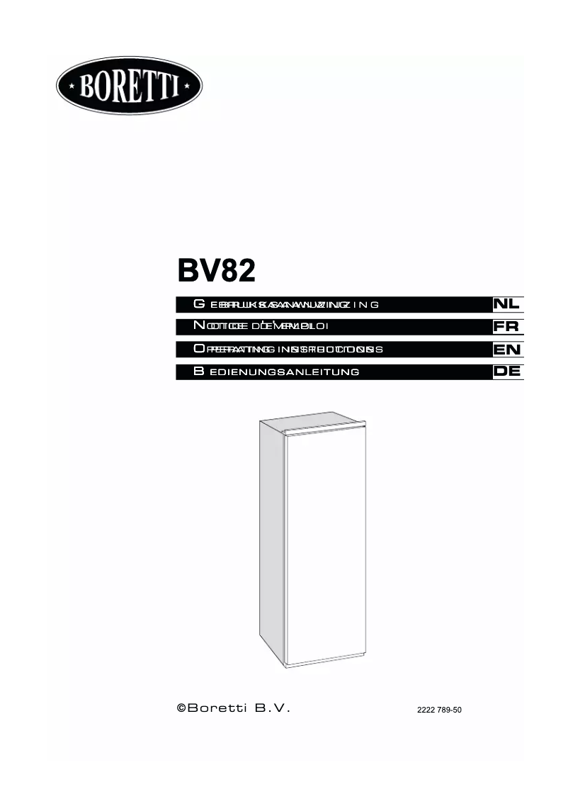 Image de la première page du manuel de l'appareil BV82