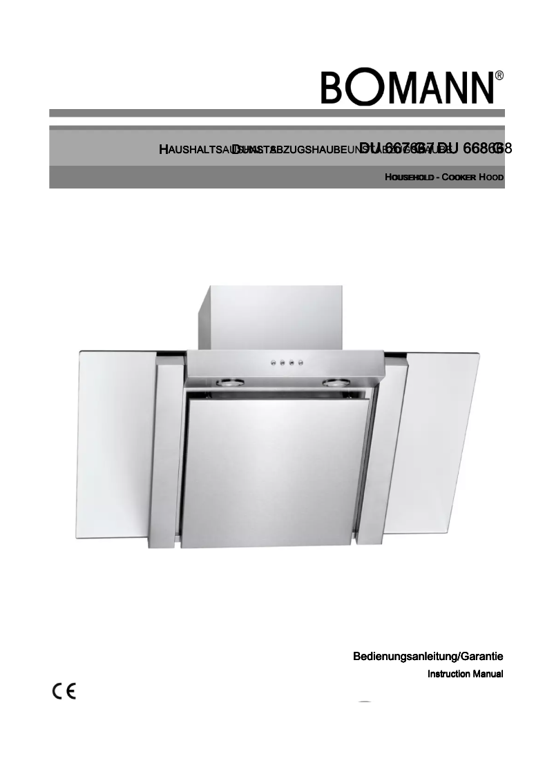 Page 1 de la notice Manuel utilisateur Bomann DU 668 G