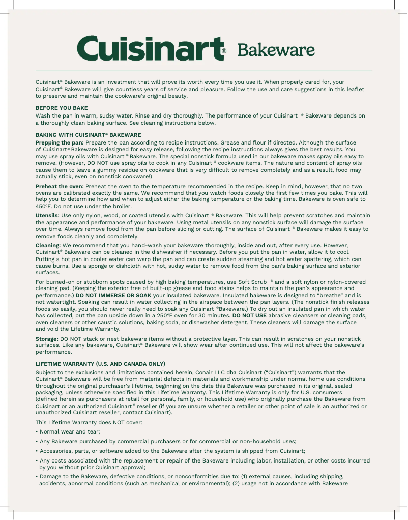 Page 1 de la notice Manuel utilisateur Cuisinart AMB-CR2