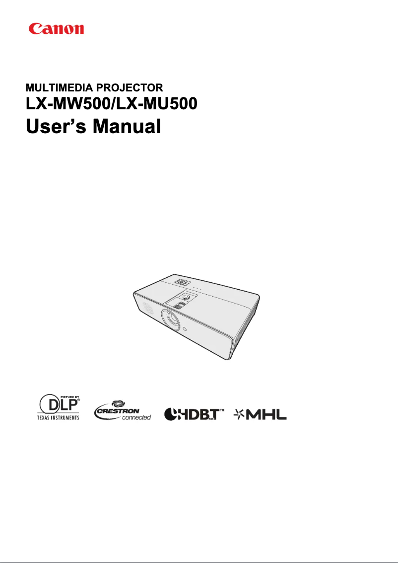 Image de la première page du manuel de l'appareil LX-MU500