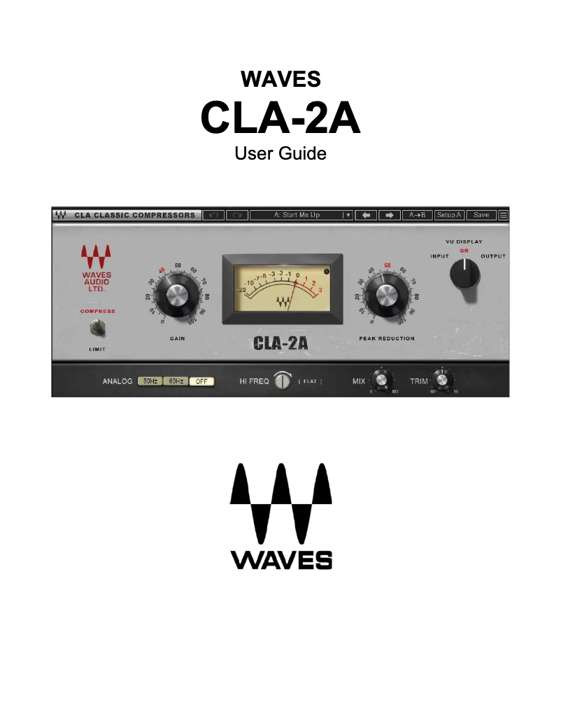 Image de la première page du manuel de l'appareil CLA-2A