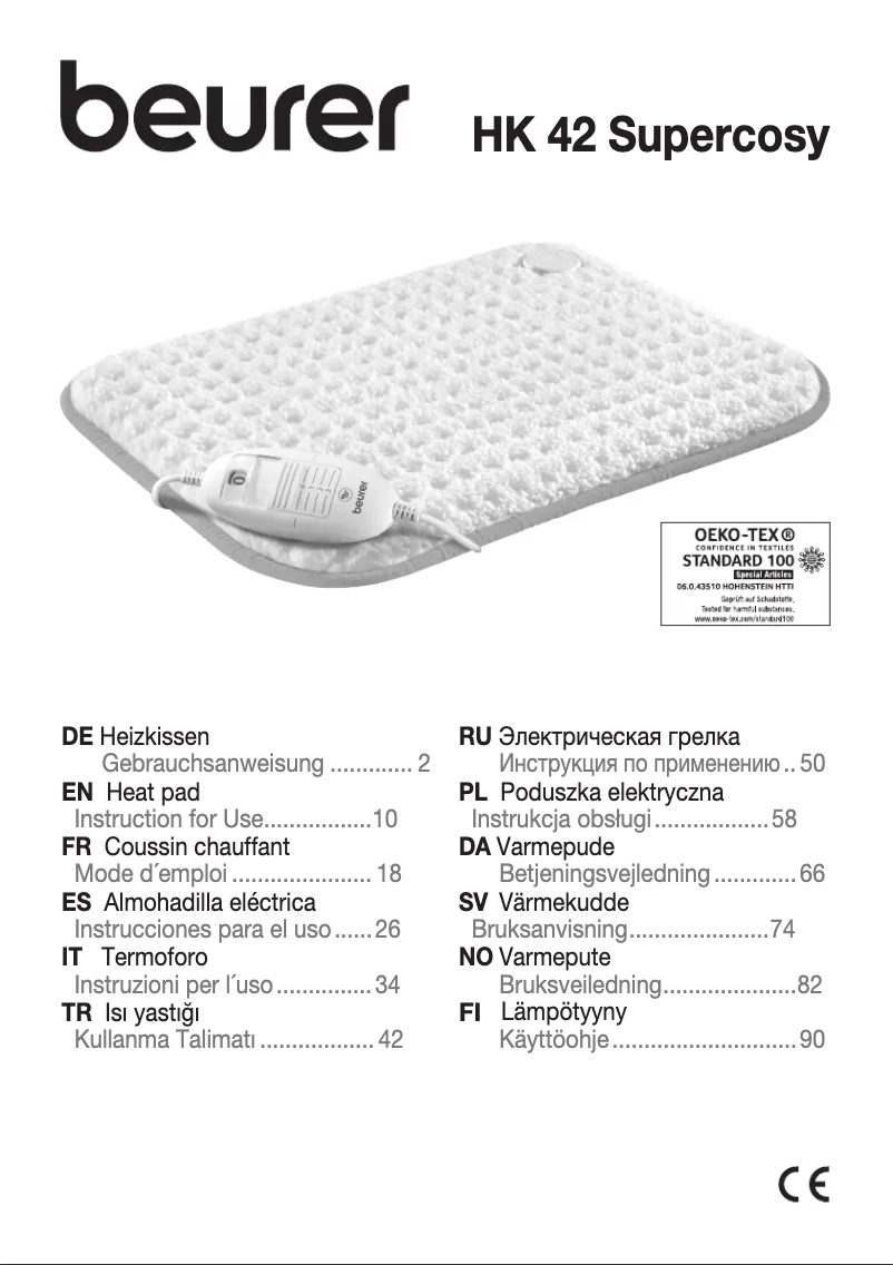 Page n°1 - Manuel utilisateur Beurer HK 42