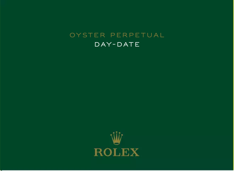 Página 1 del manual Manual de usuario Rolex Day‑Date