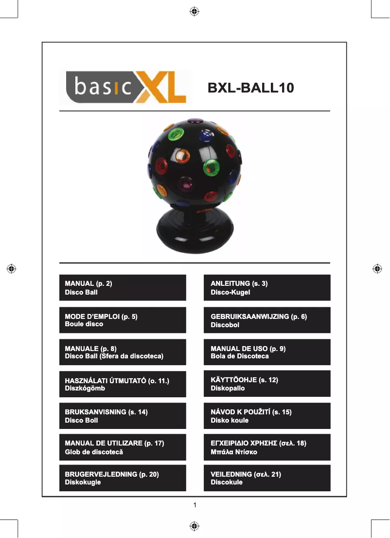 Página 1 del manual Manual de usuario basicXL BXL-BALL10